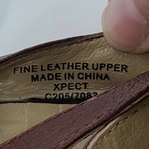 Max Studio Wedge Heels Brown 9M Strappy Sandal Leather Open Toe Xpect 4" Heel - Picture 8 of 11